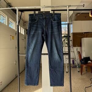 Joe's Jeans Men 34 Blue Denim Regular Fit Straight Leg Dark Wash 5 Pocket Design